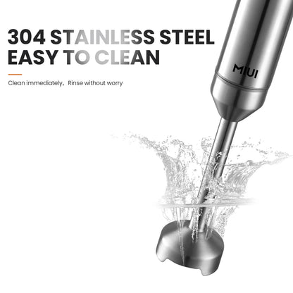 MIUI 1000W Hand Immersion Blender – Powerful 4-in-1 Stainless Steel Food Mixer